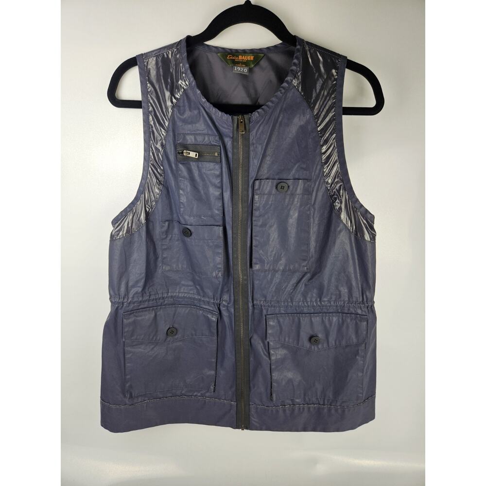 Eddie Bauer 1920 Womens Large Navy Blue Nylon Vest‎ Outdoor Hiking Unworn